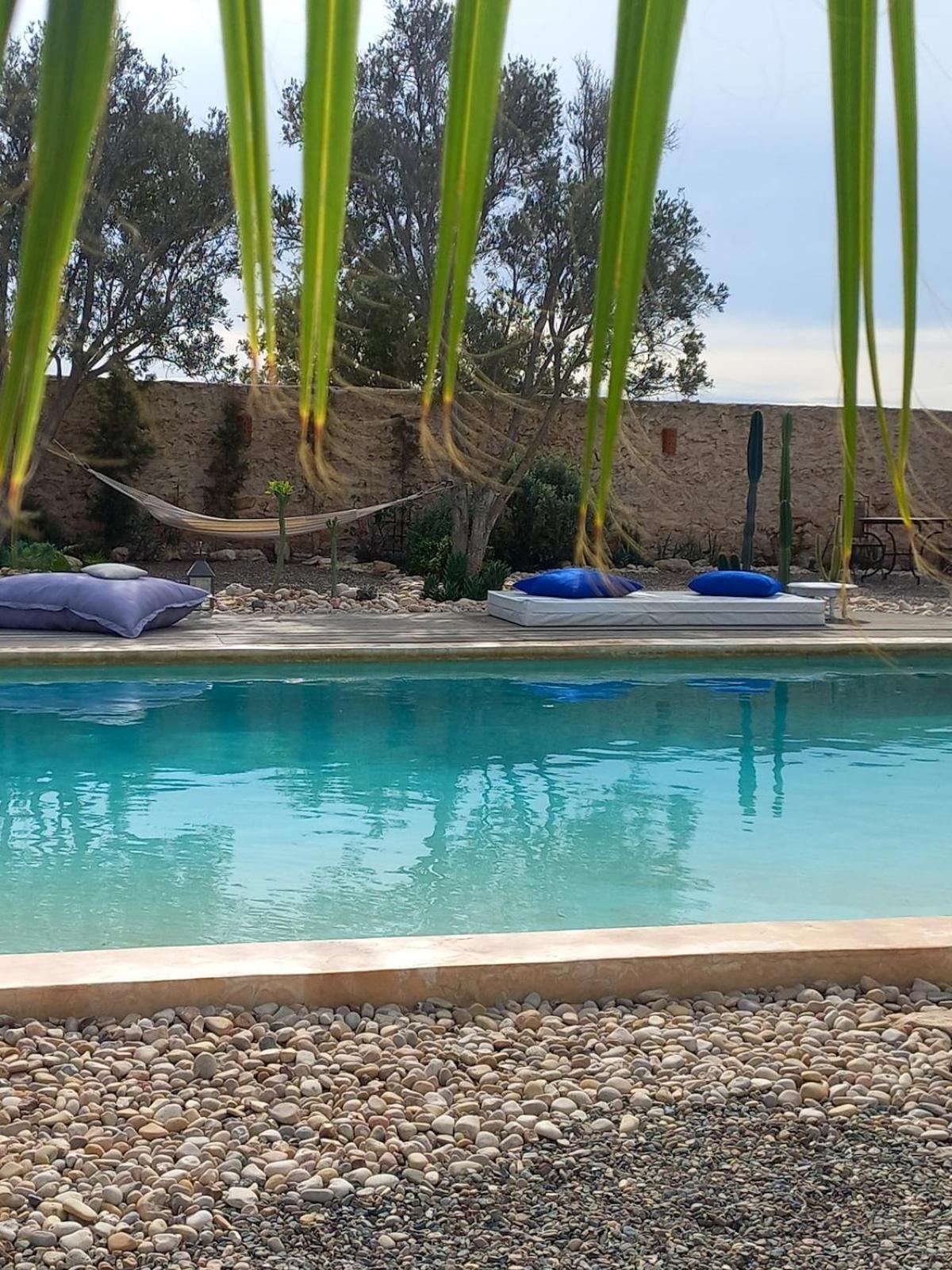 ホテル Les Jardins De Silona, Piscine Chauffee エッサウィラ エクステリア 写真